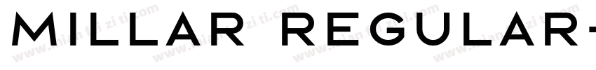 Millar Regular字体转换